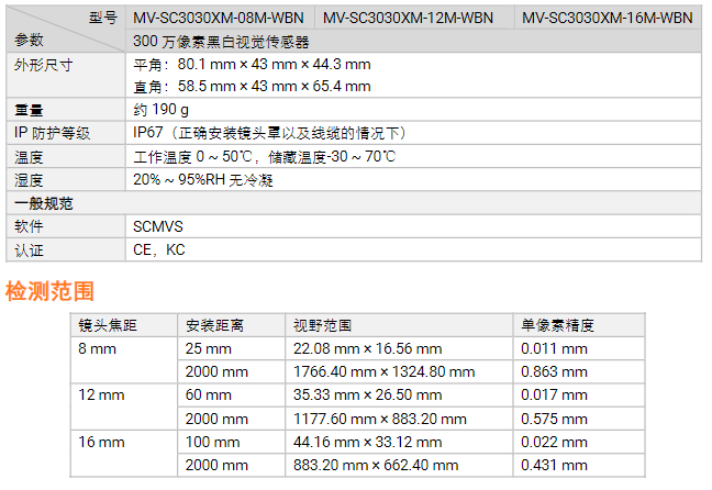 海康MV-SC3030XM-08M/12M/16M300萬像素黑白視覺傳感器讀碼器工業相機參數.png ??礛V-SC3030XM-08M/12M/16M300萬像素黑白視覺傳感器讀碼器工業相機參數.png